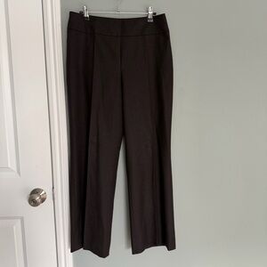 Akris Punto 100% Wool Dark Charcoal Gray Black Trouser Straight Leg Pant